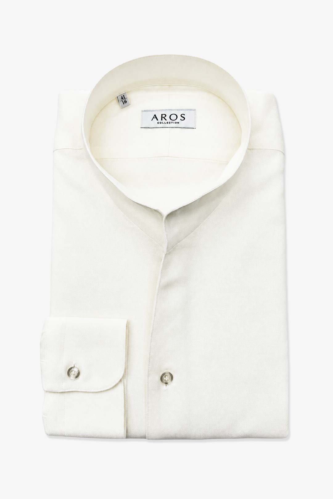 Ivory Modal Wool One Piece Open Collar Shirt