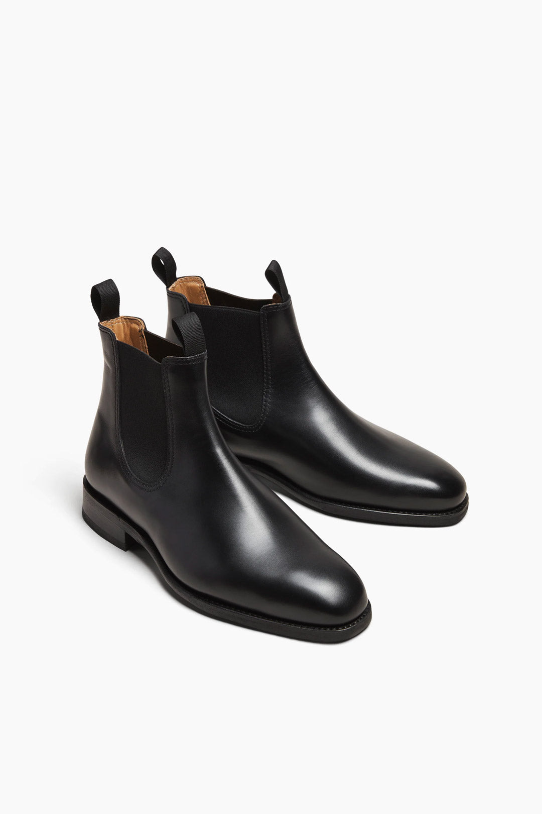 Black Calf Whole-cut Chelsea Boot