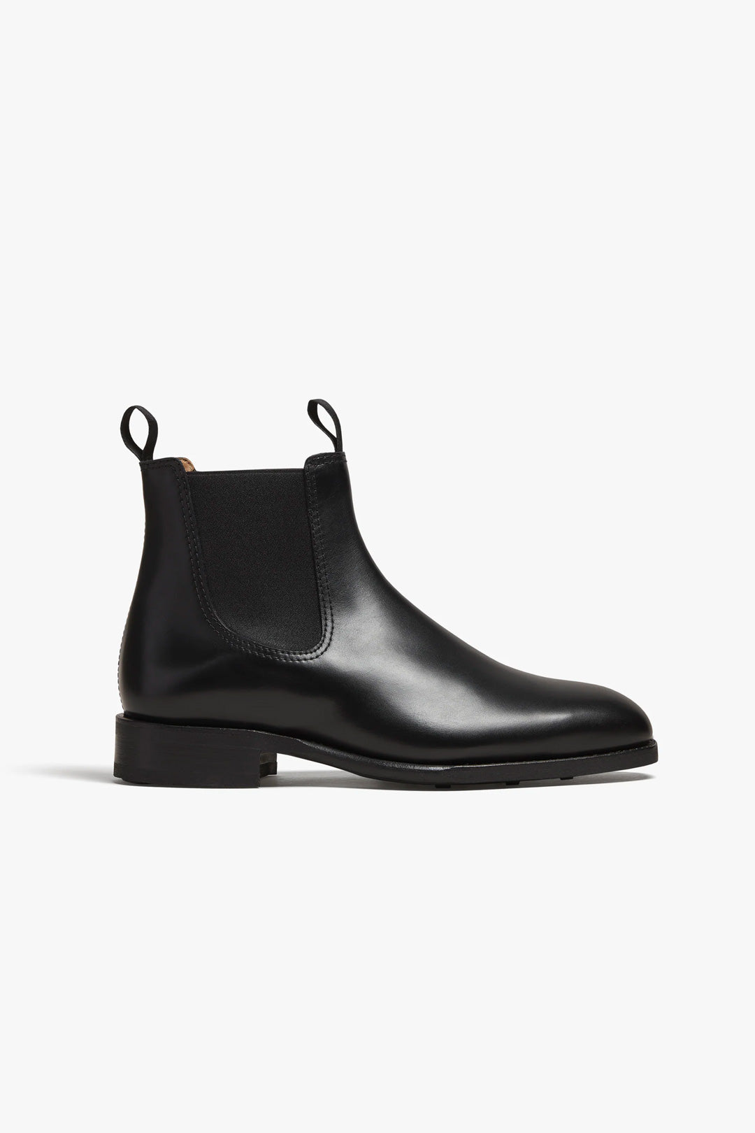 Black Calf Whole-cut Chelsea Boot