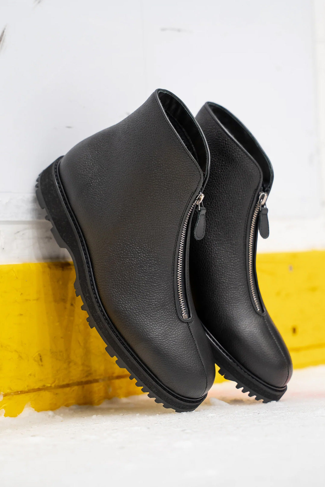 Black Country Calf  Zipper Boot