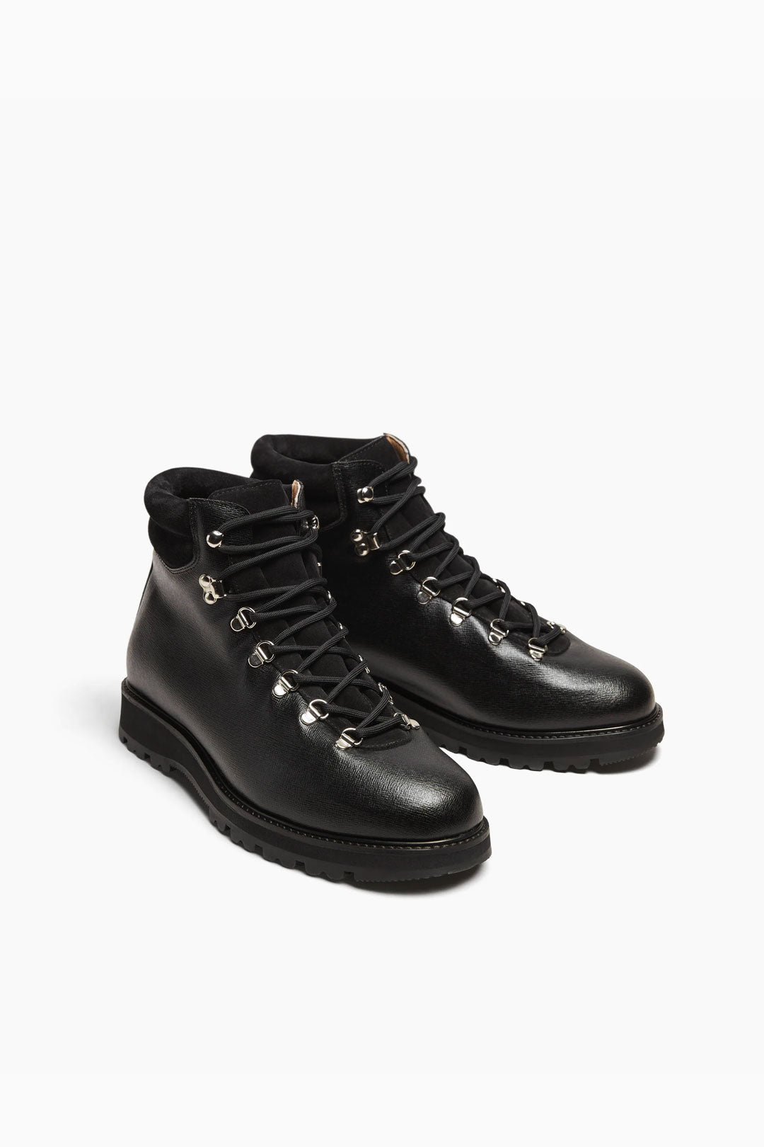 Black Grain Calf Hiking Boot