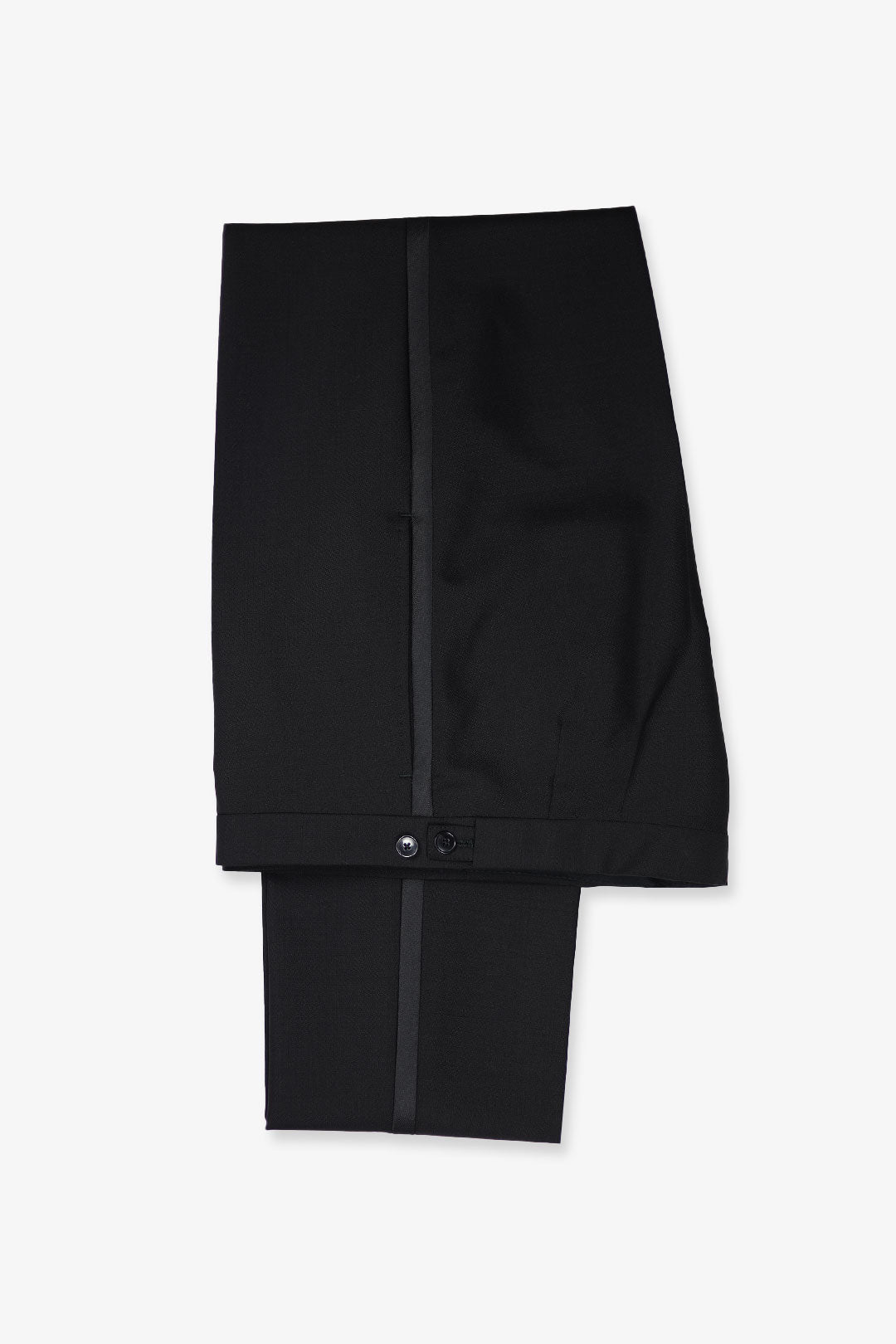 Black Tropical Wool Mohair Tuxedo Trouser