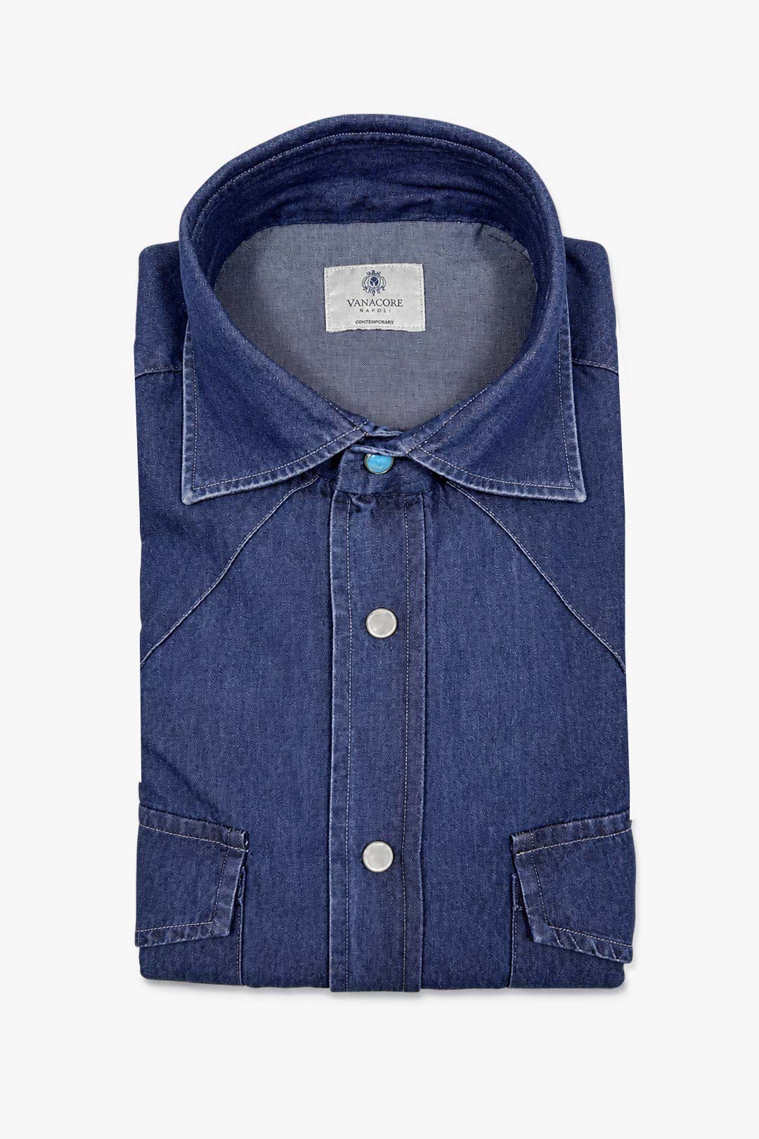 Blue Denim Western Shirt