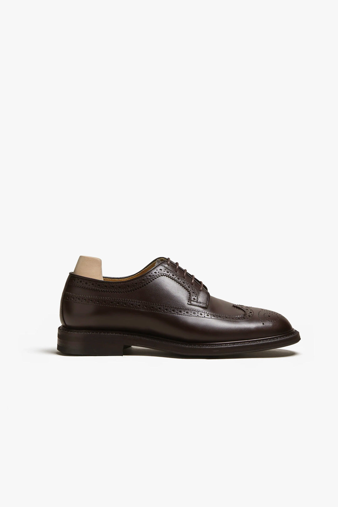 Dark Brown Calf  Wingtip Derby Shoe