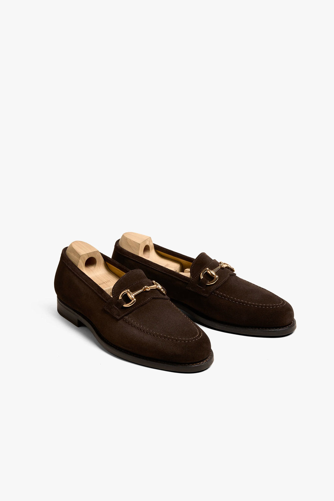 Dark Brown Suede Horsebit Loafer