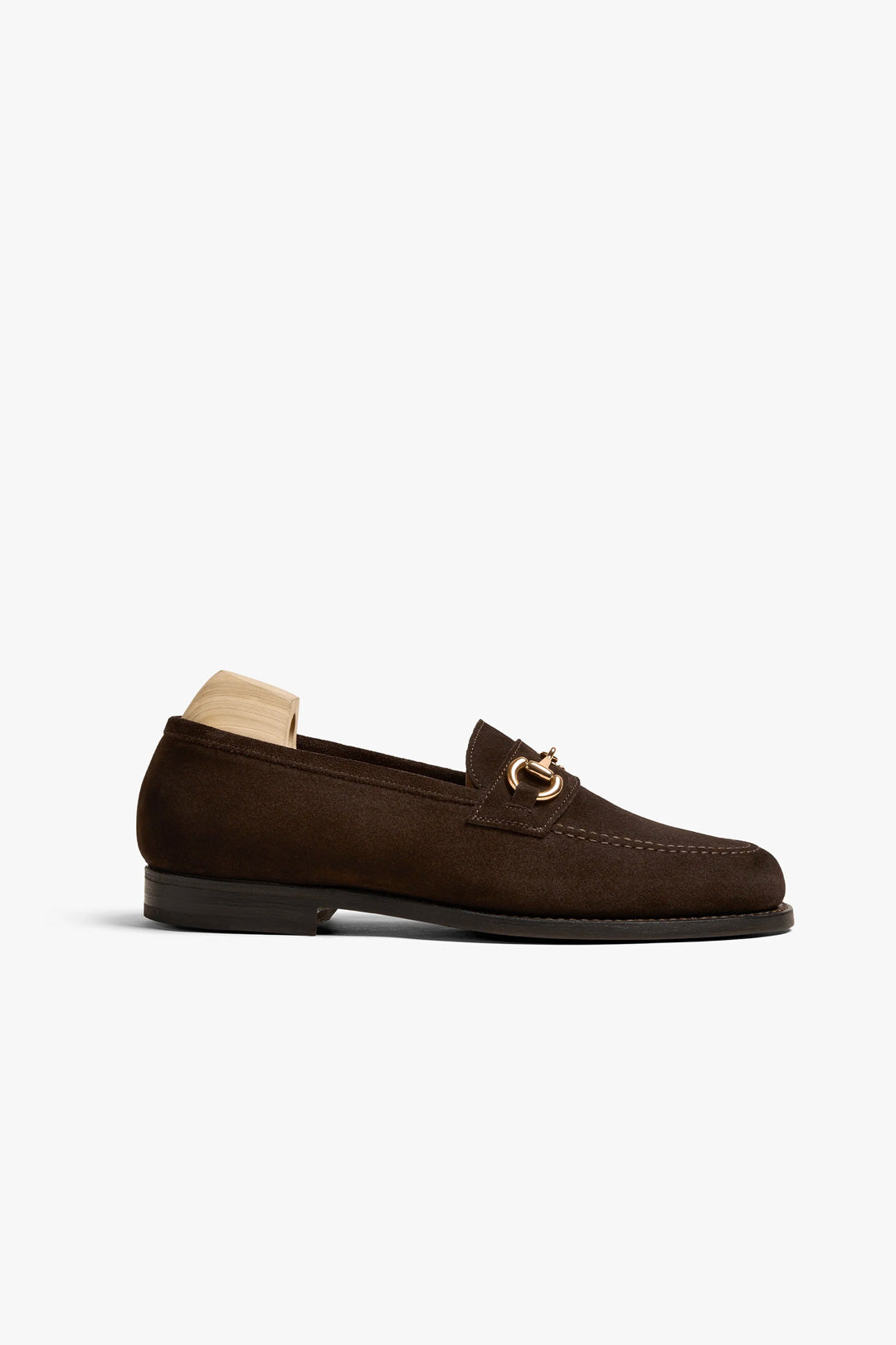 Dark Brown Suede Horsebit Loafer