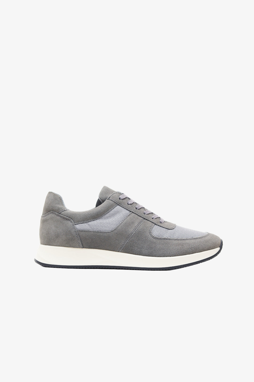 Grey Suede Mesh Runner Sneaker