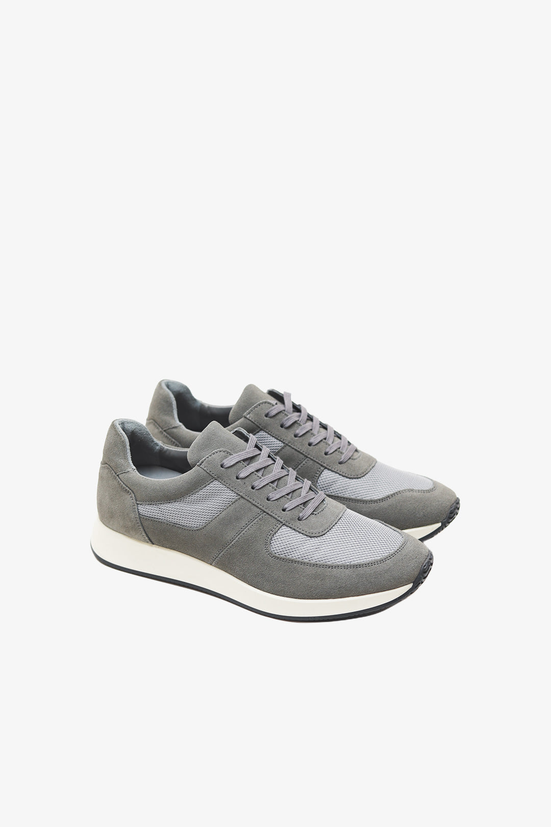 Grey Suede Mesh Runner Sneaker