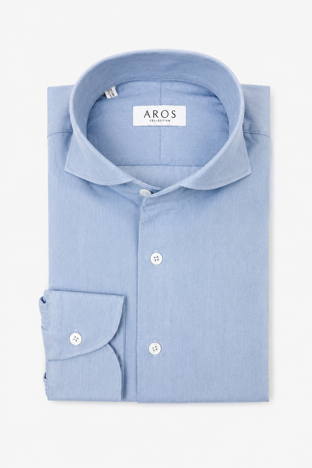 Light Blue Denim One Piece Collar Shirt