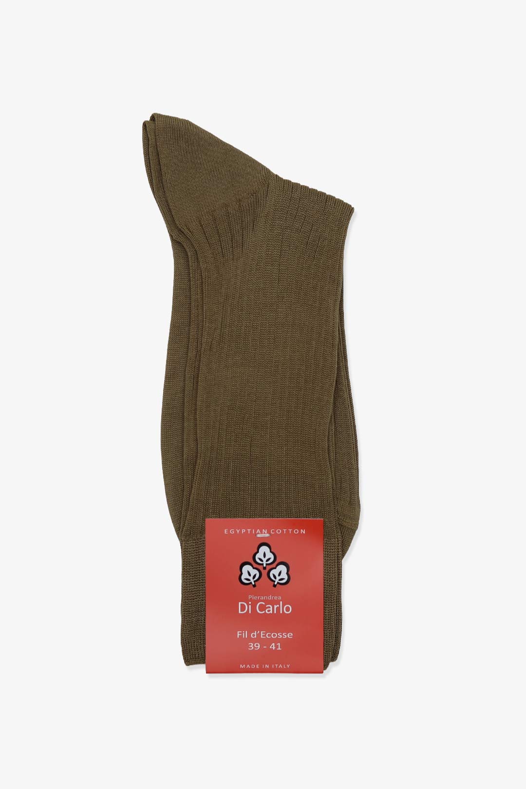 Light Brown Cotton Ankle Length Ribbed Socks
