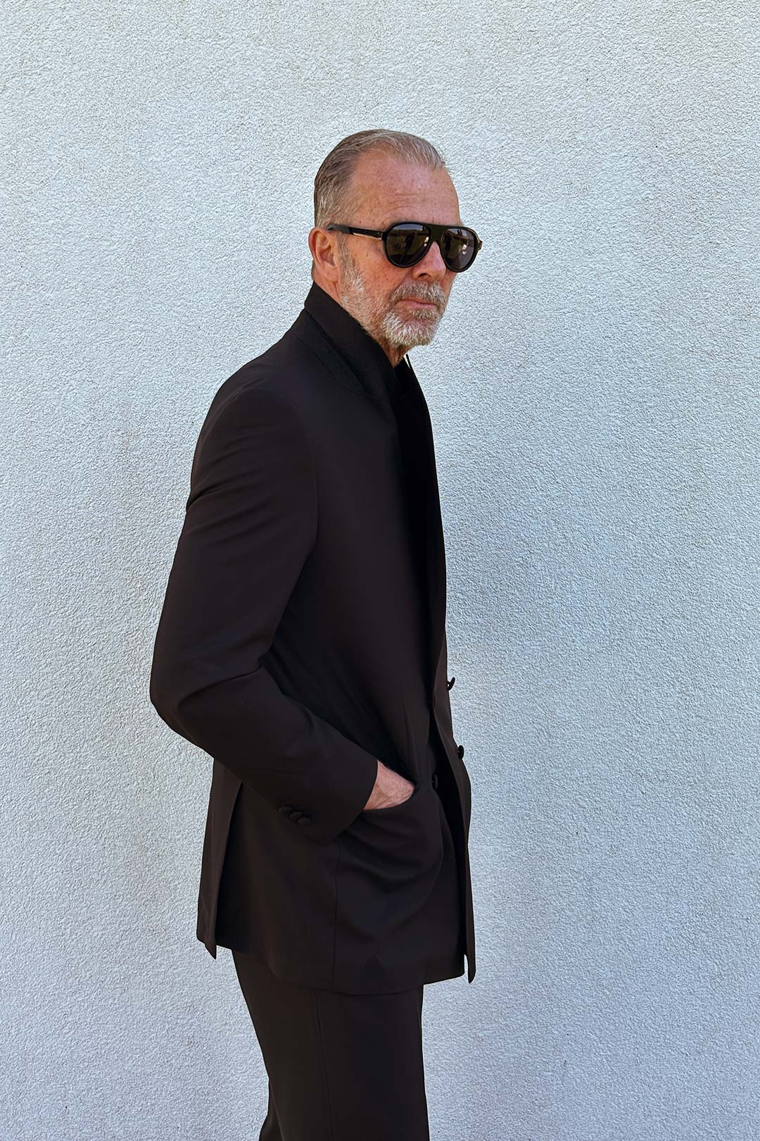 Made-to-order Black Featherlight Wool Evening Suit Jacket