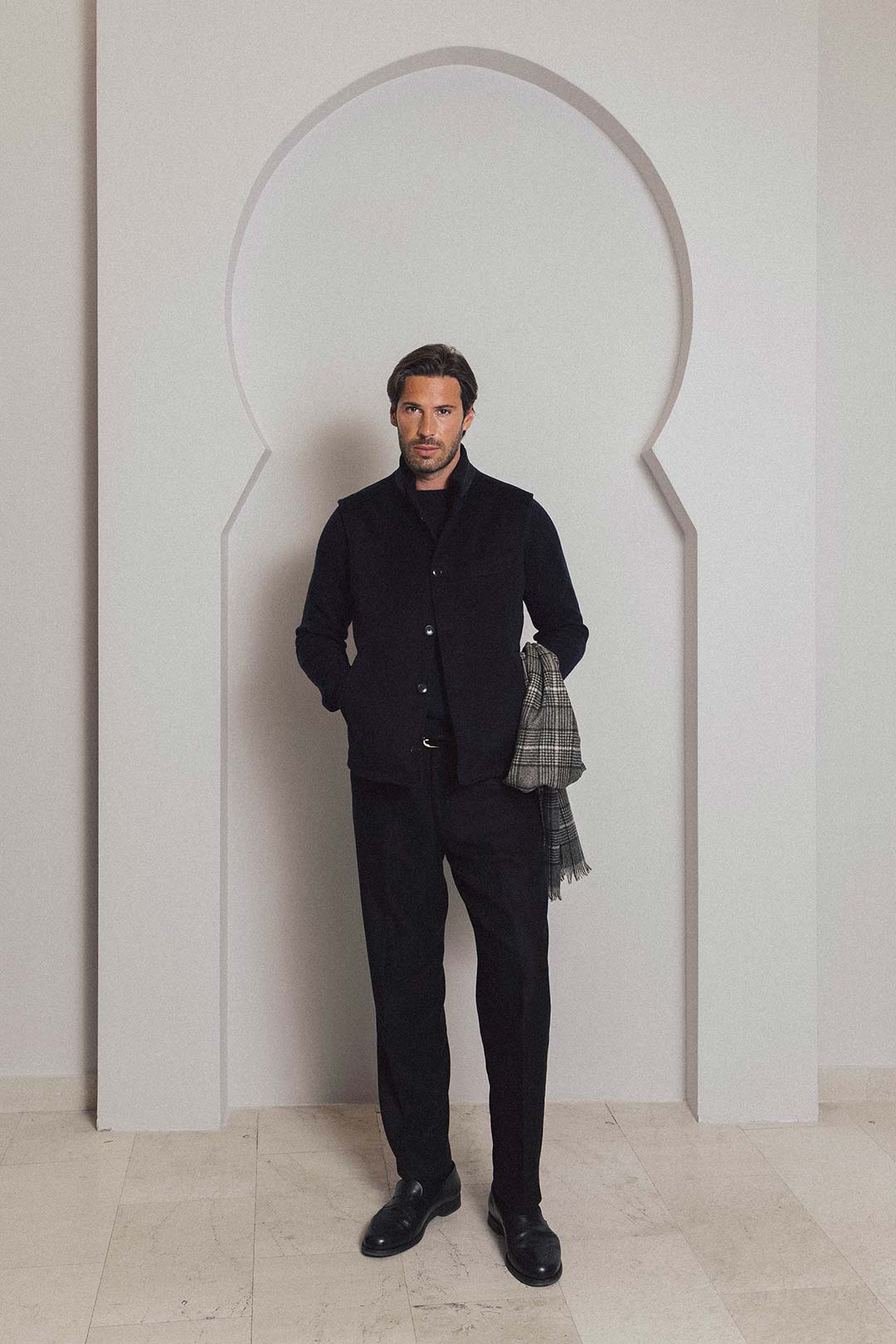 Midnight Blue Cashmere Wool Lyocell Suit Trouser