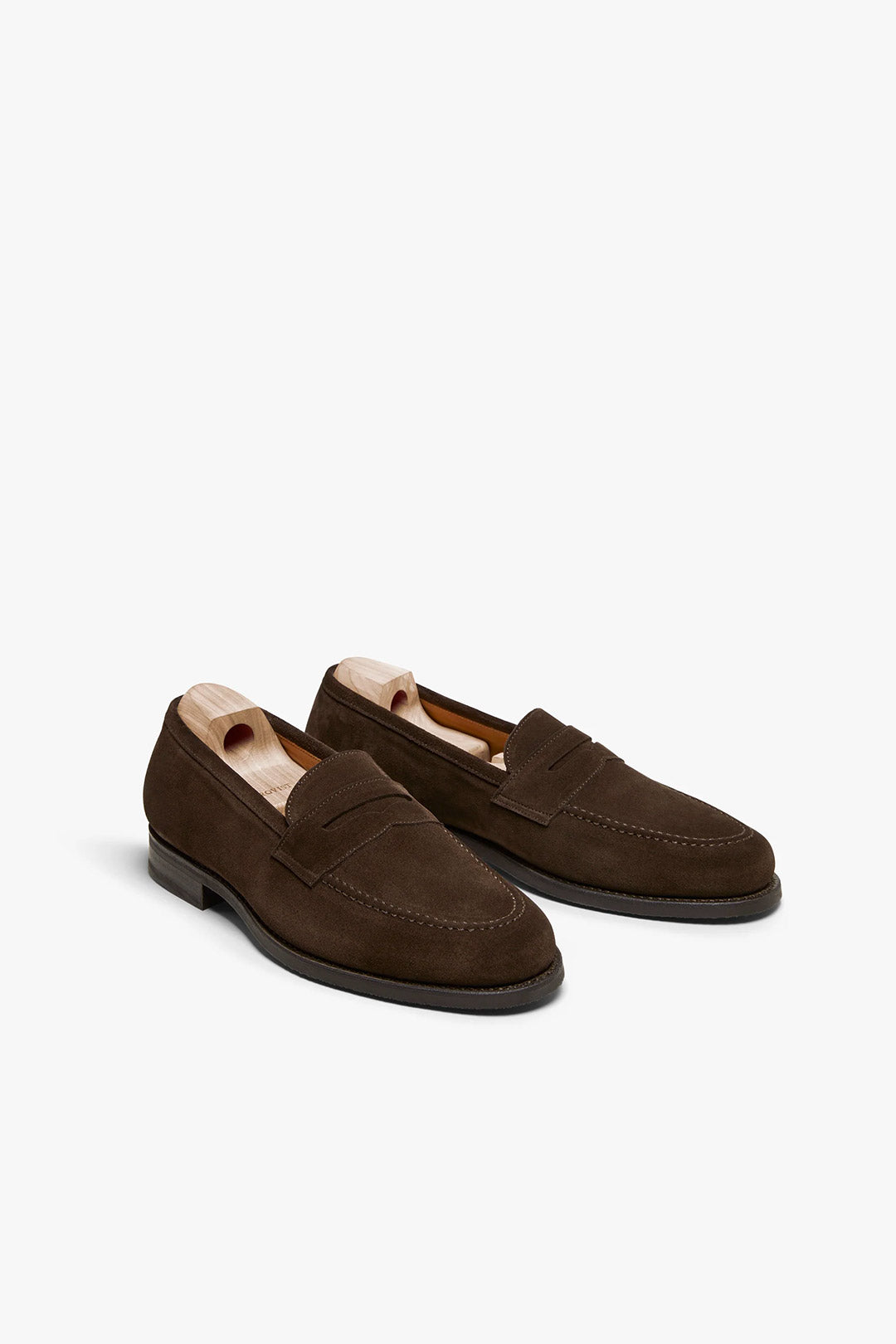 Dark Brown Suede Penny Loafer
