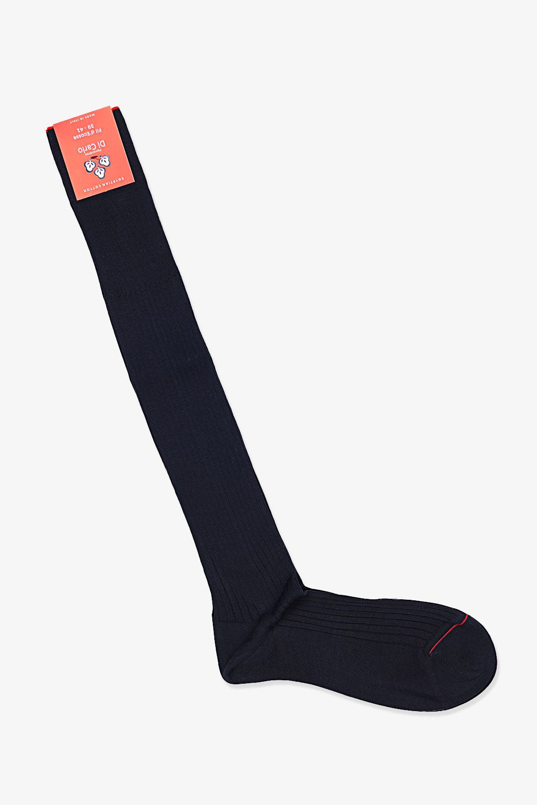 Navy Cotton Ribbed Over The Calf Socks