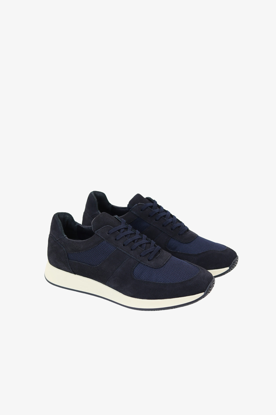 Navy Suede Mesh Runner Sneaker