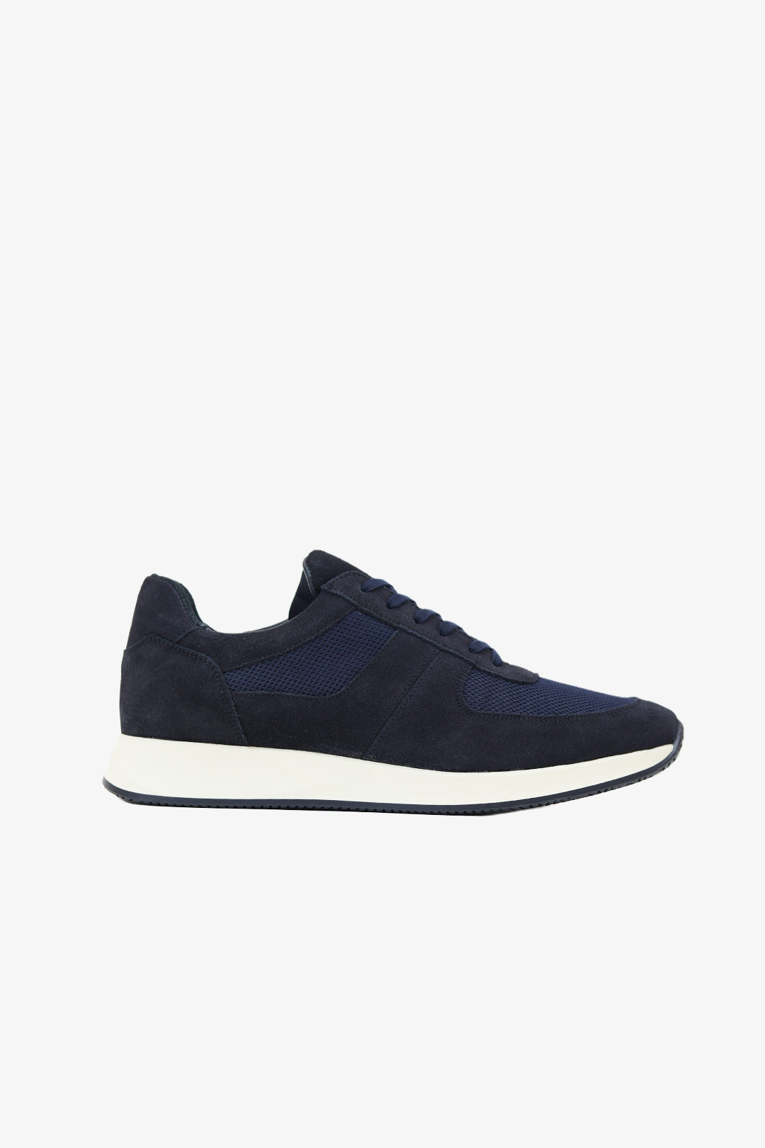 Navy Suede Mesh Runner Sneaker