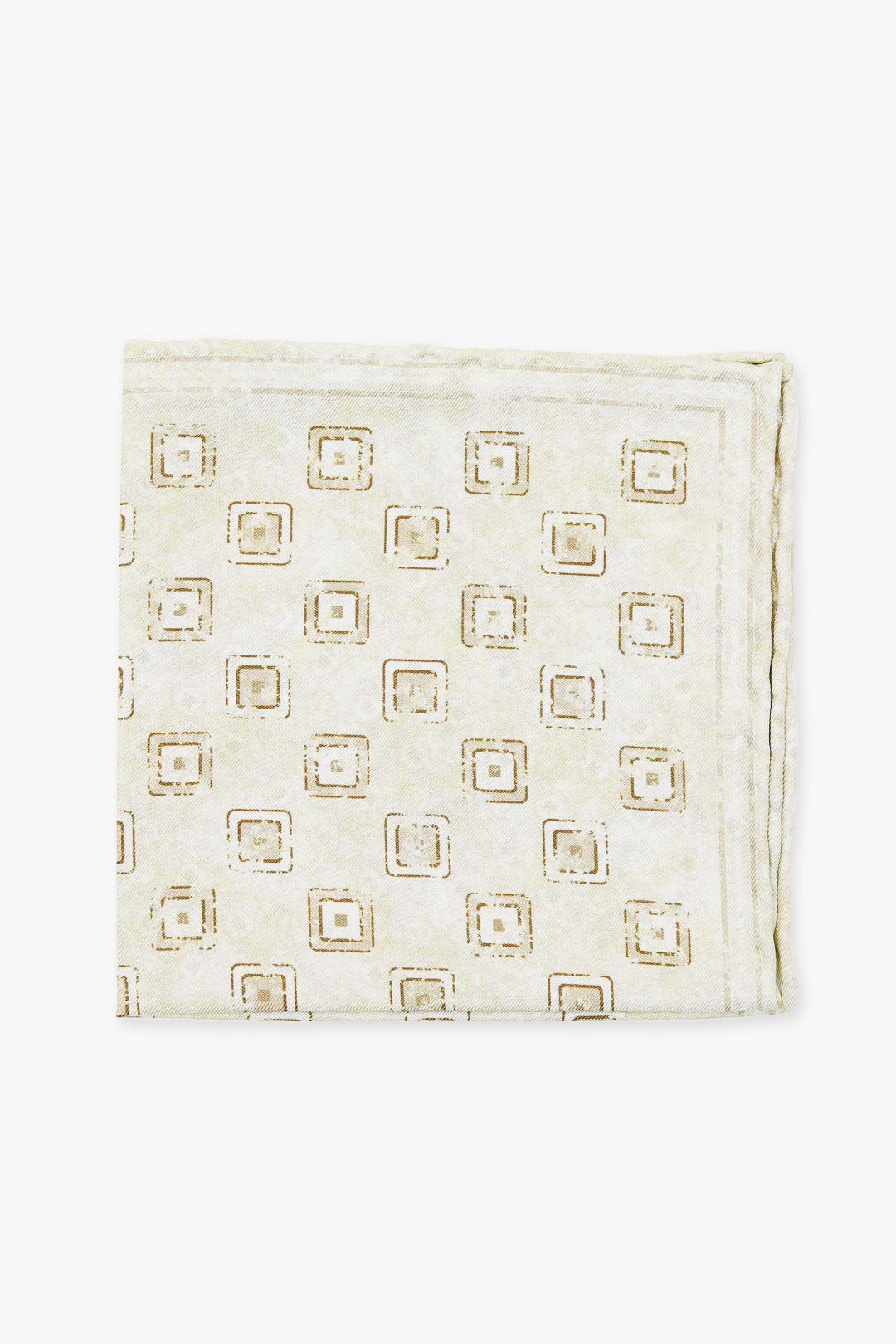 Pastel Yellow Square Silk Cotton Pocket Square