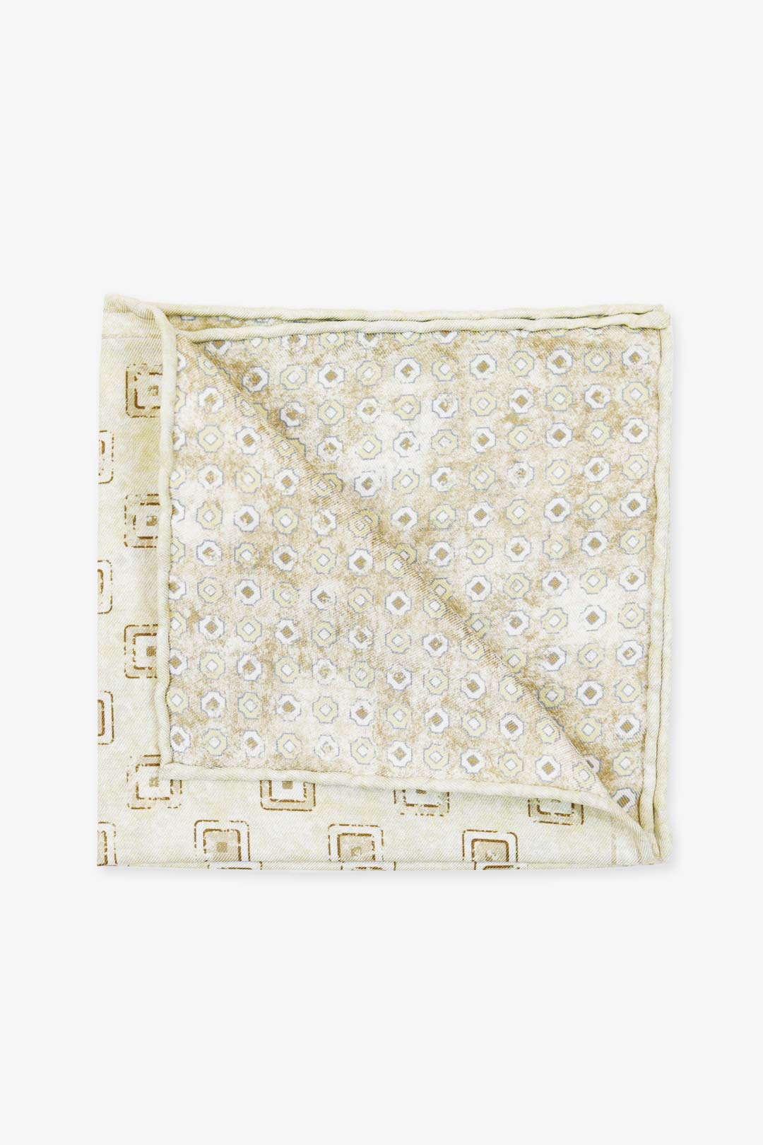 Pastel Yellow Square Silk Cotton Pocket Square