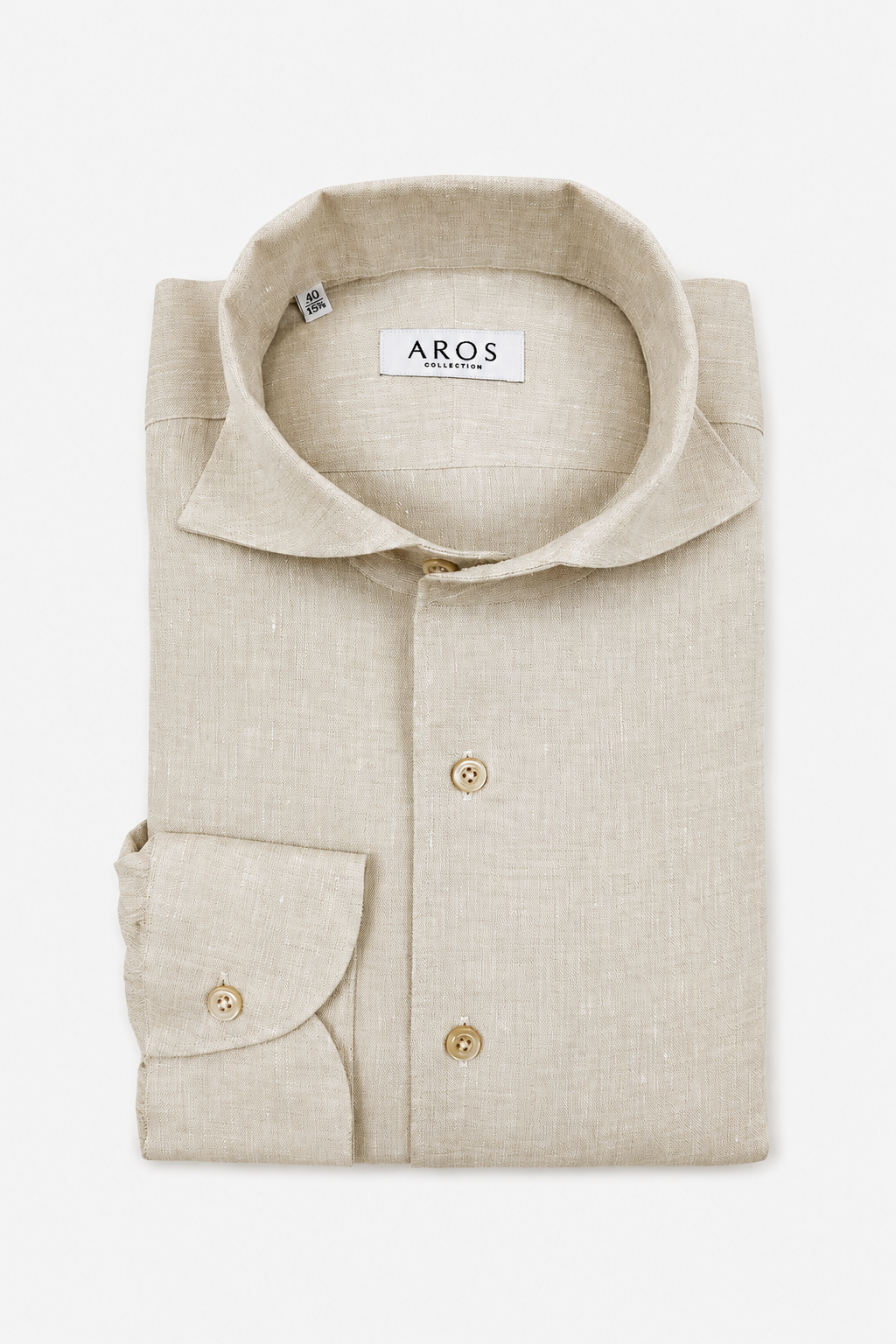 Sand Linen One Piece Collar Shirt