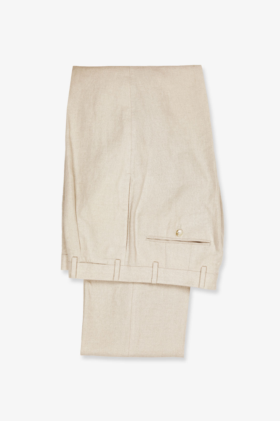 Sand Linen Single Breasted Suit Trouser