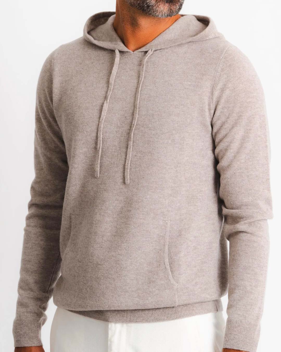 Taupe Wool Cashmere Hoodie