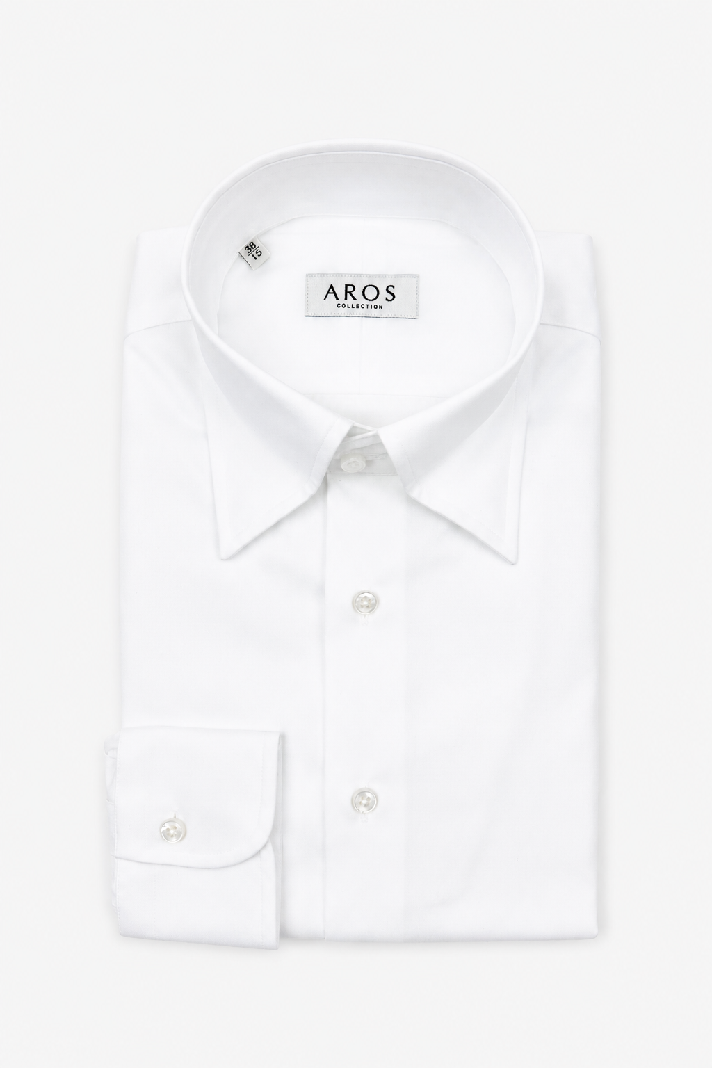 White Hidden Button Down Shirt